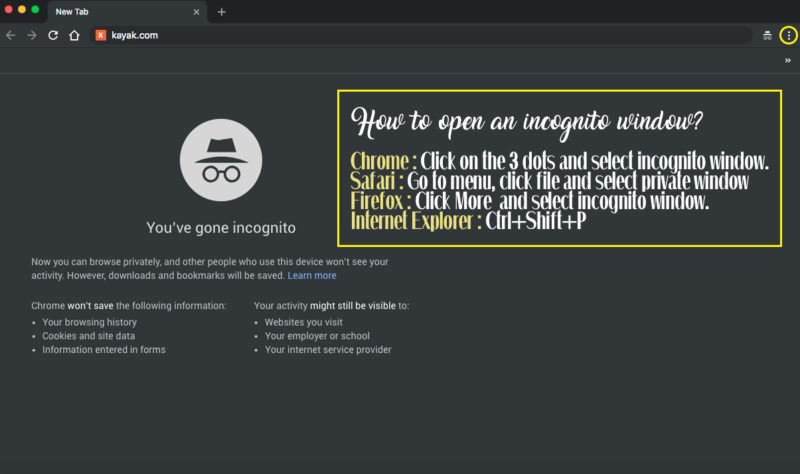 Incognito window