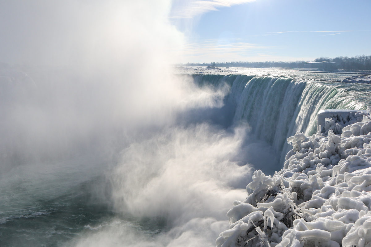 cataratas del niágara en el invierno