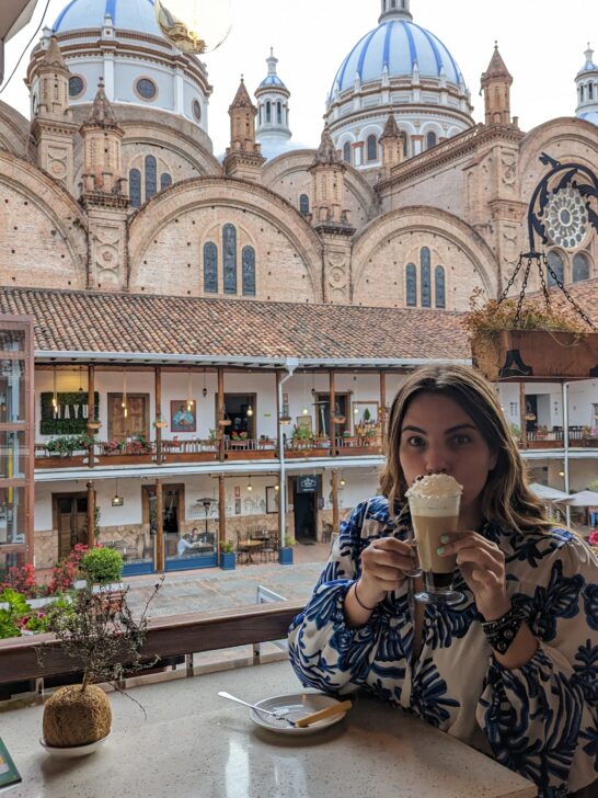 tomando cafe en el Seminario de San Luís