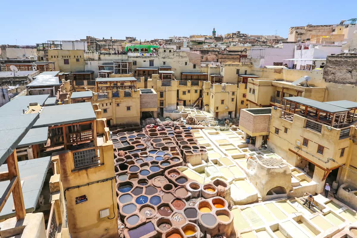 Traveling from Chefchaouen to Fes tanneries